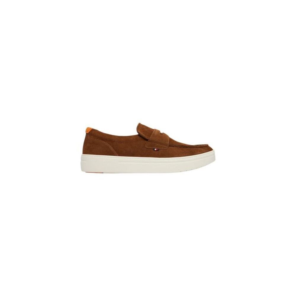 Tommy Hilfiger Brown Suede Leather Slip-On Men's Loafers